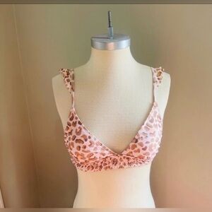 GB Women’s Pink Leopard Swimsuit Bra Small